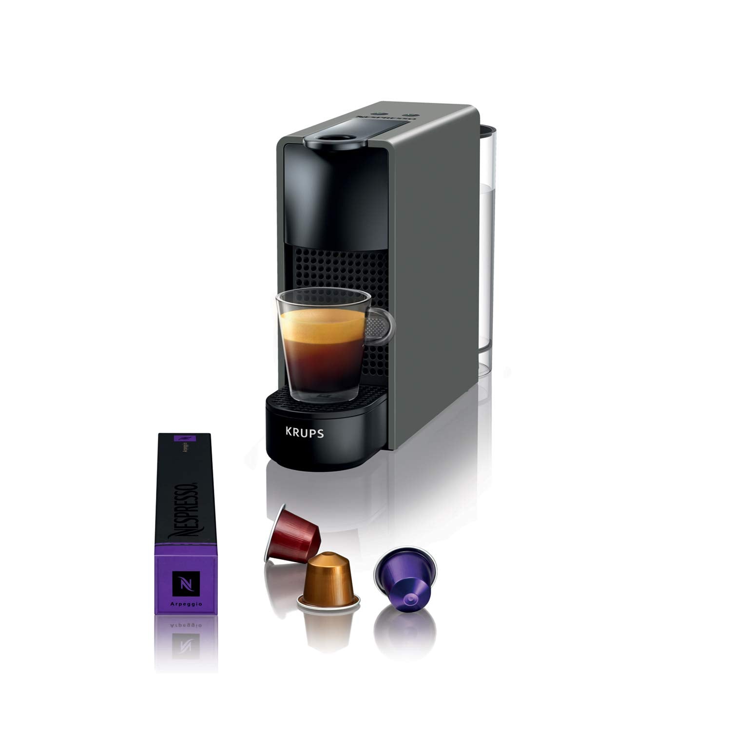 Machine à Café Essenza Mini Gris Intense à Capsules – Ultra-Compacte